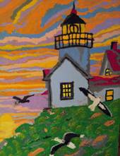 Father's Lighthouse painting